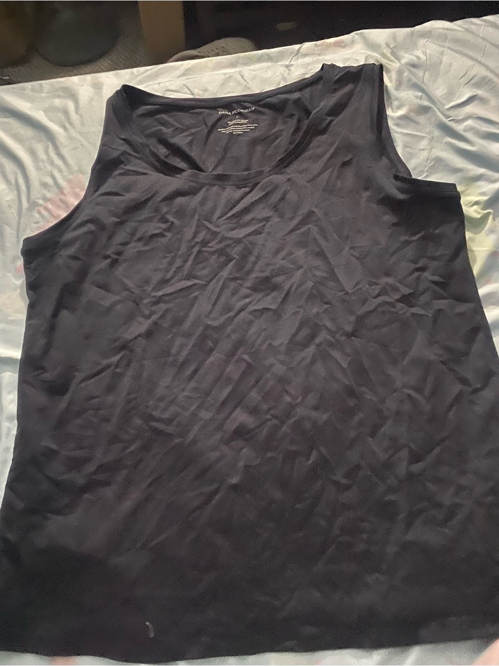 Dana Buchman Navy Scoop Neck Tank Top
